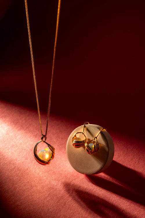 Pistachio pendant set