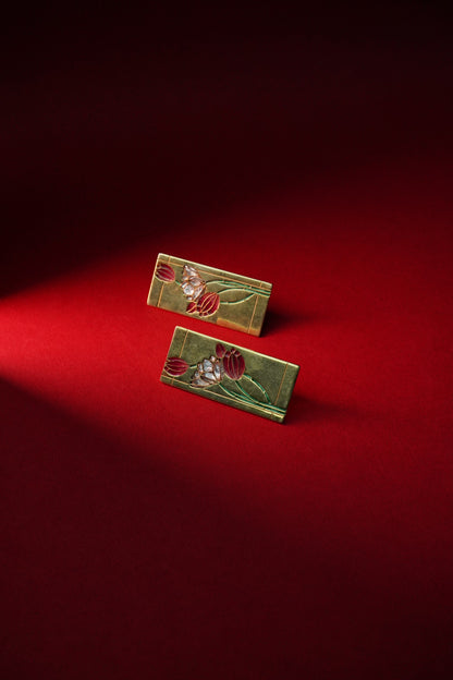Nelora enamel earrings